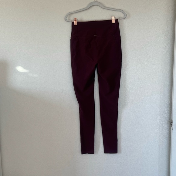 MONDETTA Burgundy High Waist Active Leggings Pockets High Rise Size XS NEW - Picture 5 of 9